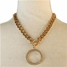 Metal Round Chain Necklace