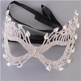 Rhinestone Tear Drop Fringed Mask