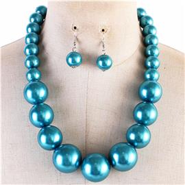 Pearl Chunky Necklace Set