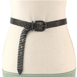 7 Line Rhinestone Belt