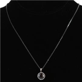 Cubic Zirconia Round Necklace