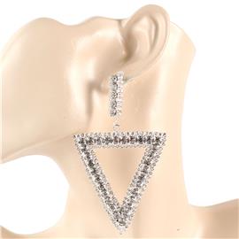 Rhinestone Triangle Earring