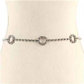 Circle Rhinestone Belt