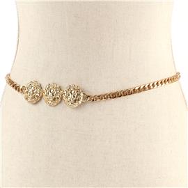 Lion Charm Chain Belt