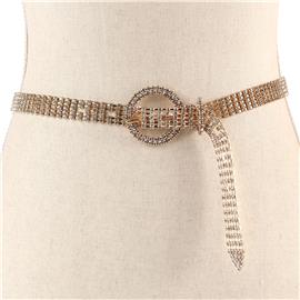 5 line Rhinestone Belt