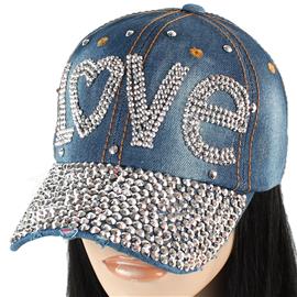 Rhinestone LOVE Cap