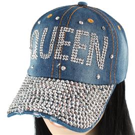 Rhinestone QUEEN Cap