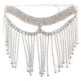 Rhinestone Tear Drop Fringed Mask