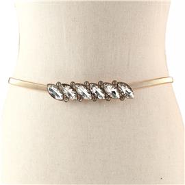 Crystal Metal Stretch Belt