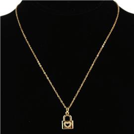 Stainless Steel Locker Necklace