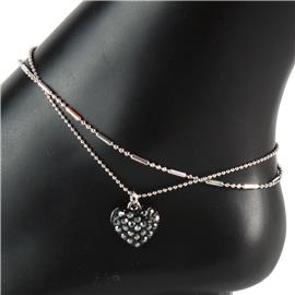 Heart Charm Anklet