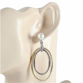 Oval Drop Earring