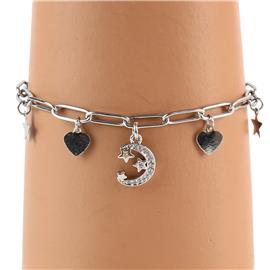 Stainless Steel Charm Bracelet