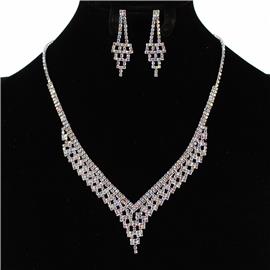 Rhinestones Necklace Set