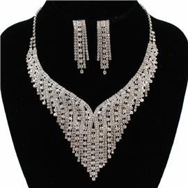 Rhinestones Necklace Set