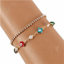 Evil Eye Bead Bracelet