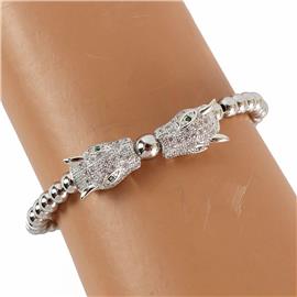 Stainless Steel CZ Stretch Bracelet