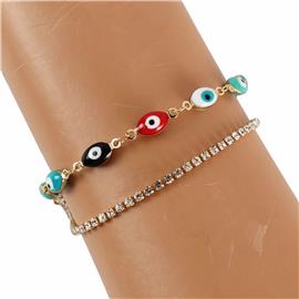 Evil Eye Bead Bracelet