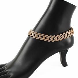 Rhinestones Link Chain Anklet