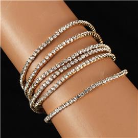 Rhinestones 6 Layered Stretch Bracelet