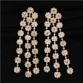 Rhinestones Long Earring