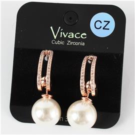 CZ Pearl Earring