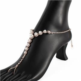 Pearl Anklet With Ring