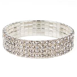 Rhinestone 4 Line Bracelet