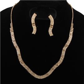 Rhinestone Necklace Set