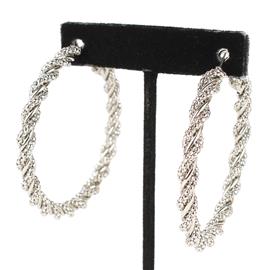 Twist Metal Hoop Earring