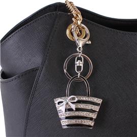 Stripe Purse Key Chain