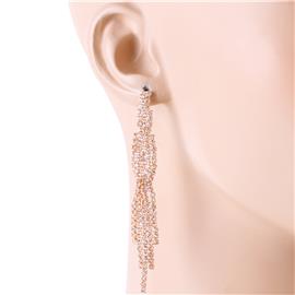 Rhinestones Long Earring