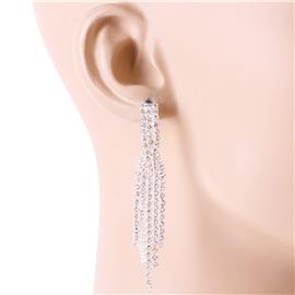 Rhinestones Swirl Shape Earring