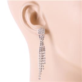 Rhinestones Twisted Earring