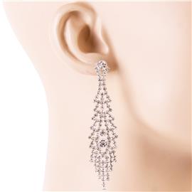 Rhinestones Long Earring