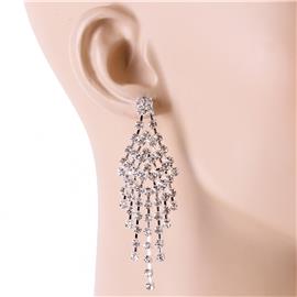 Rhinestones Fringed Earring