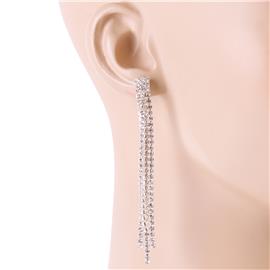 Rhinestones Fringed Earring