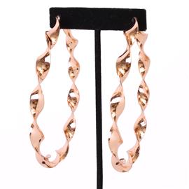 ""1.00" Metal Twisted Hoop Earring "