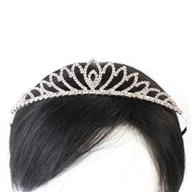 Rhinestones Leaves Shape Tiara