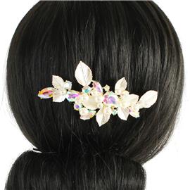 Metal Pear Leaves Hair-Comb