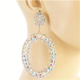 Crystal Oval Earring