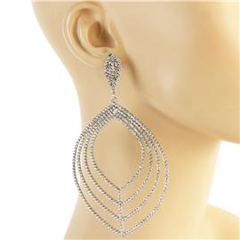 Rhinestone Tear Earring