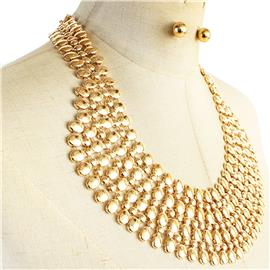 Metal Chain Necklace Set