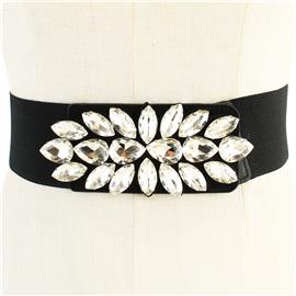 Crystal Teardrop Stretch Belt