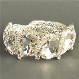 Crystal Swirl Bangle Bracelet