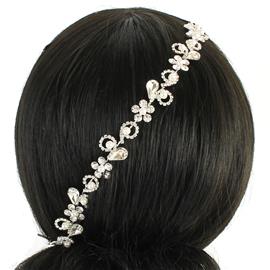 Rhinestones Pearl Swirl Flower Hair Pin