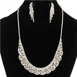 Rhinestone Necklace Set