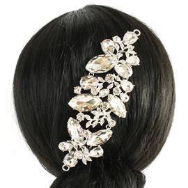 Crystal Leaves Hair-Comb