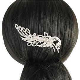 Swirl Rhinestone Hair Comb