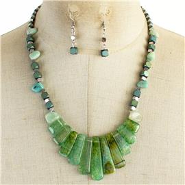 Natural Stone Necklace Set